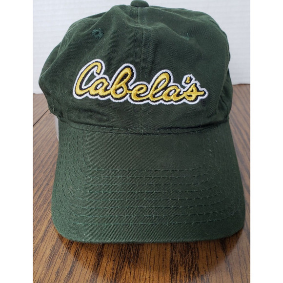 Cabela's Green Strapback Adjustable Baseball Cap Hat - Picture 1 of 9